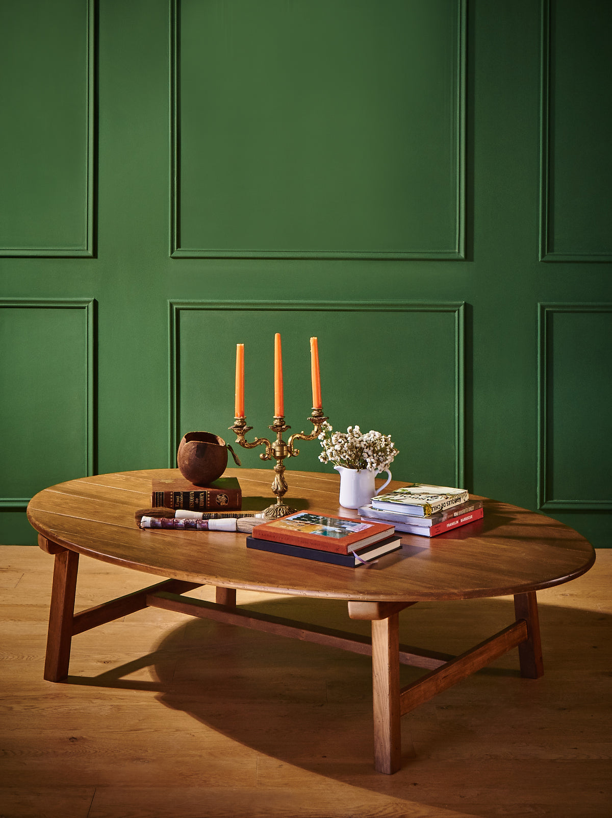 Mesa de Centro Almagro Ovalada - 130 x 90 x 40 / Natural